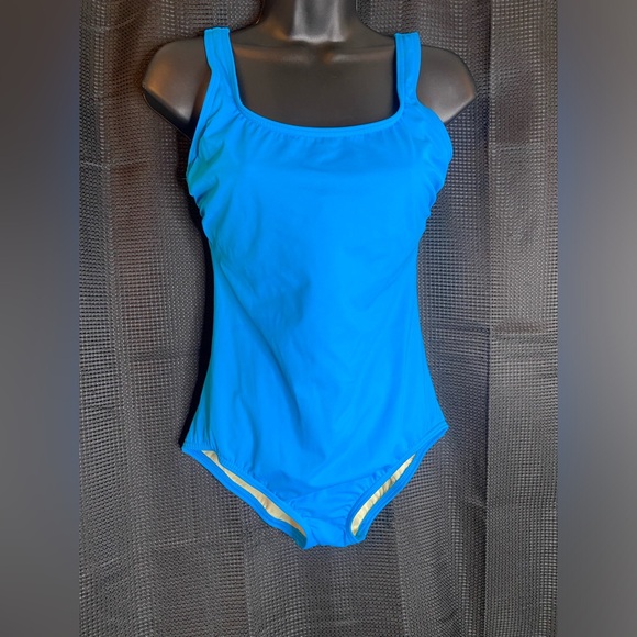 Other - Lands End One piece Blue swimsuit. Wired bust, bunched accents. NWOT. Size 10.